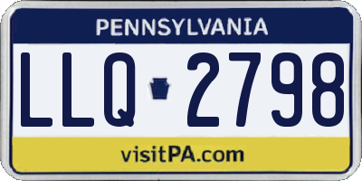 PA license plate LLQ2798