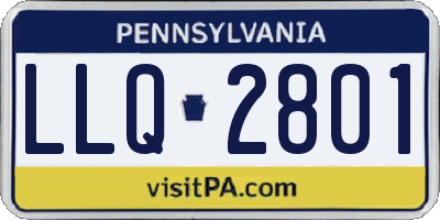 PA license plate LLQ2801