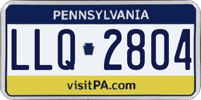 PA license plate LLQ2804