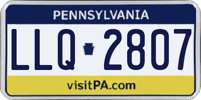 PA license plate LLQ2807