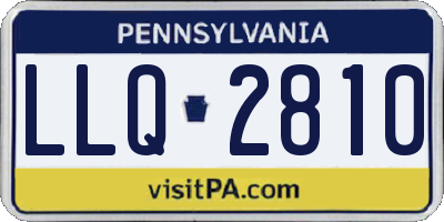 PA license plate LLQ2810