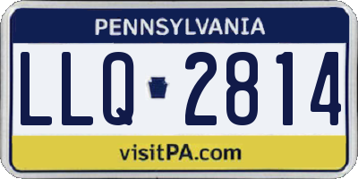 PA license plate LLQ2814