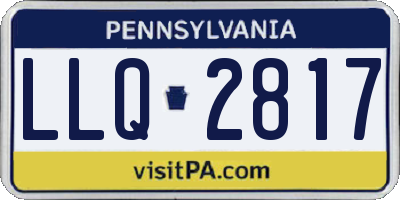 PA license plate LLQ2817