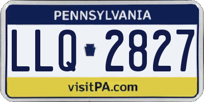 PA license plate LLQ2827