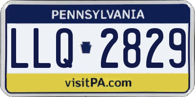 PA license plate LLQ2829