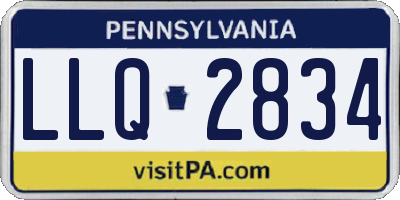 PA license plate LLQ2834