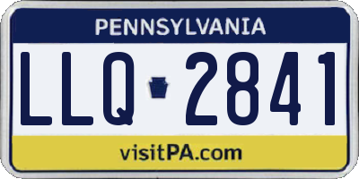 PA license plate LLQ2841