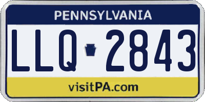 PA license plate LLQ2843