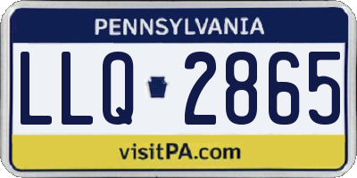 PA license plate LLQ2865