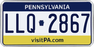 PA license plate LLQ2867