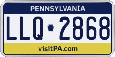 PA license plate LLQ2868