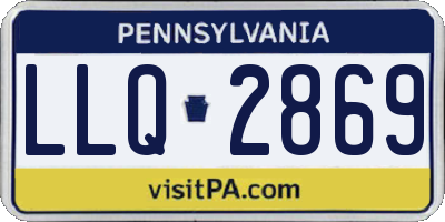 PA license plate LLQ2869