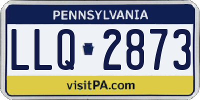 PA license plate LLQ2873
