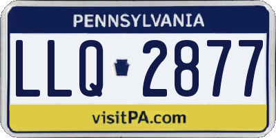 PA license plate LLQ2877