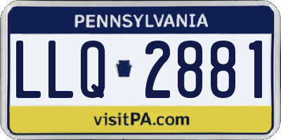 PA license plate LLQ2881