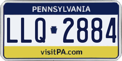 PA license plate LLQ2884