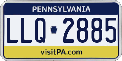 PA license plate LLQ2885