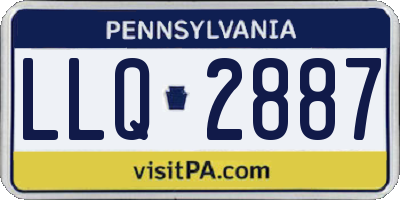 PA license plate LLQ2887