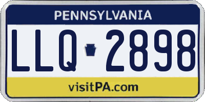 PA license plate LLQ2898