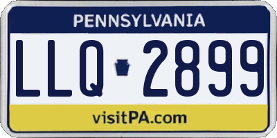 PA license plate LLQ2899