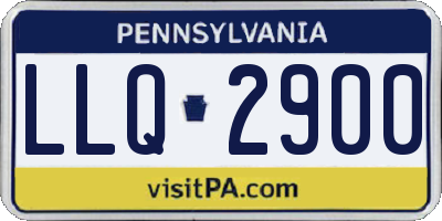 PA license plate LLQ2900