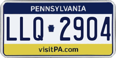 PA license plate LLQ2904