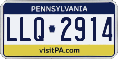 PA license plate LLQ2914
