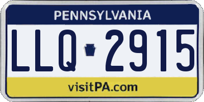 PA license plate LLQ2915
