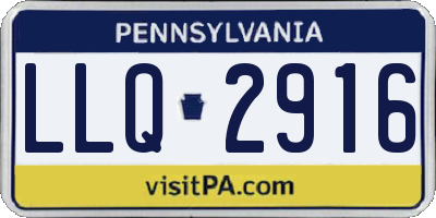 PA license plate LLQ2916