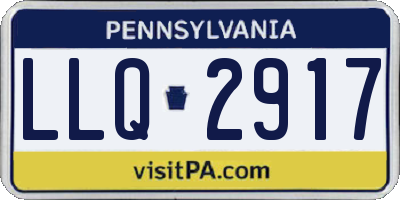 PA license plate LLQ2917