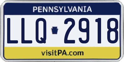 PA license plate LLQ2918