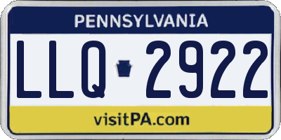 PA license plate LLQ2922