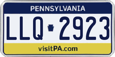 PA license plate LLQ2923