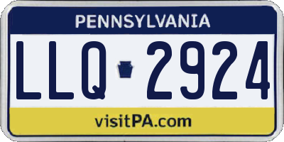 PA license plate LLQ2924