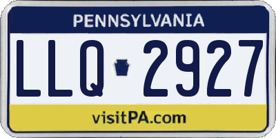 PA license plate LLQ2927
