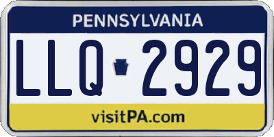 PA license plate LLQ2929