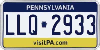 PA license plate LLQ2933