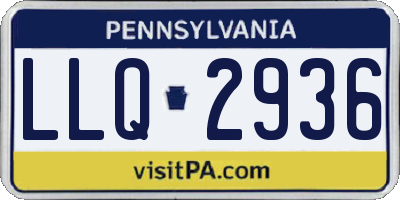 PA license plate LLQ2936