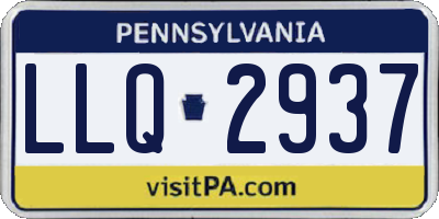 PA license plate LLQ2937