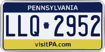 PA license plate LLQ2952