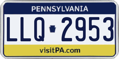 PA license plate LLQ2953