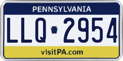 PA license plate LLQ2954