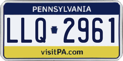 PA license plate LLQ2961