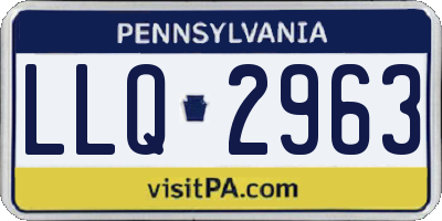 PA license plate LLQ2963