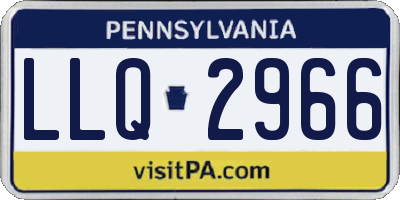 PA license plate LLQ2966