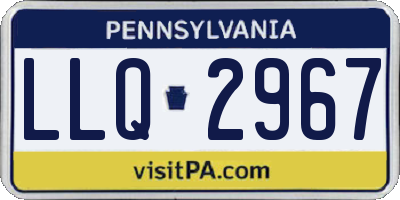 PA license plate LLQ2967