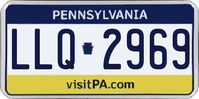 PA license plate LLQ2969