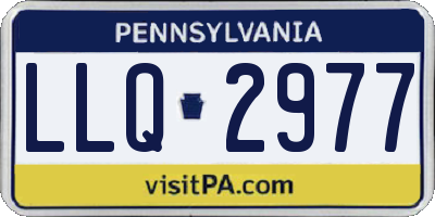 PA license plate LLQ2977