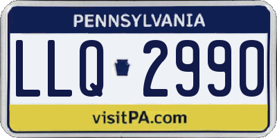 PA license plate LLQ2990