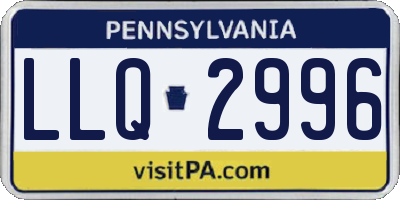 PA license plate LLQ2996